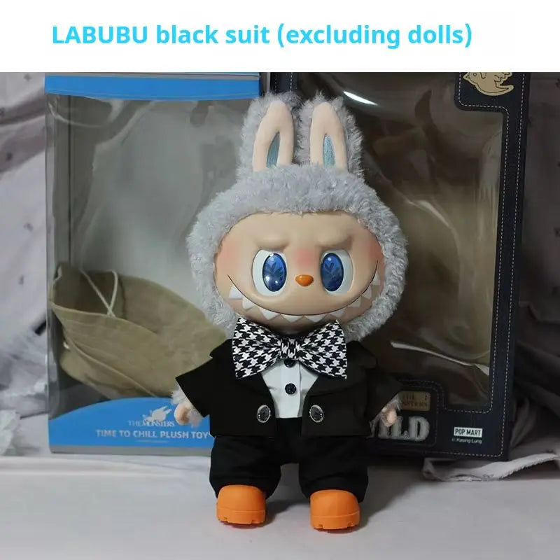 2025 New Labubu Baby Clothes Sweetheart Mokoko Fashion Wedding Dress Labubu Haruno 38cm Summer Clothes Suit Set Doll Accessories