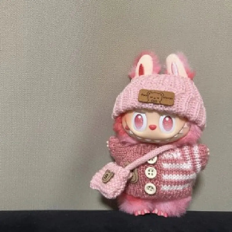 Labubu 3.0 Big into Energy Series Clothes  Labubu Bear Sweater Flanged hat Set Combining fashion & cuteness Labubu Ropa