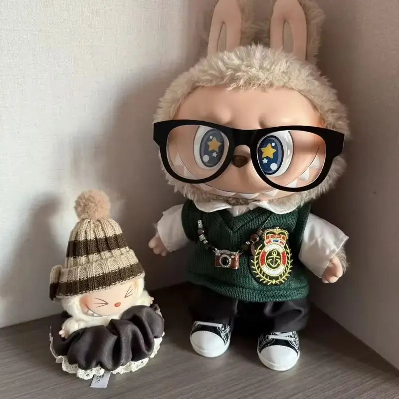 38cm Labubu Velvet Doll Clothes Labubu Doll Set Campus Senior Style Original Doll Clothes Only Doll Clothes Without Children Toy