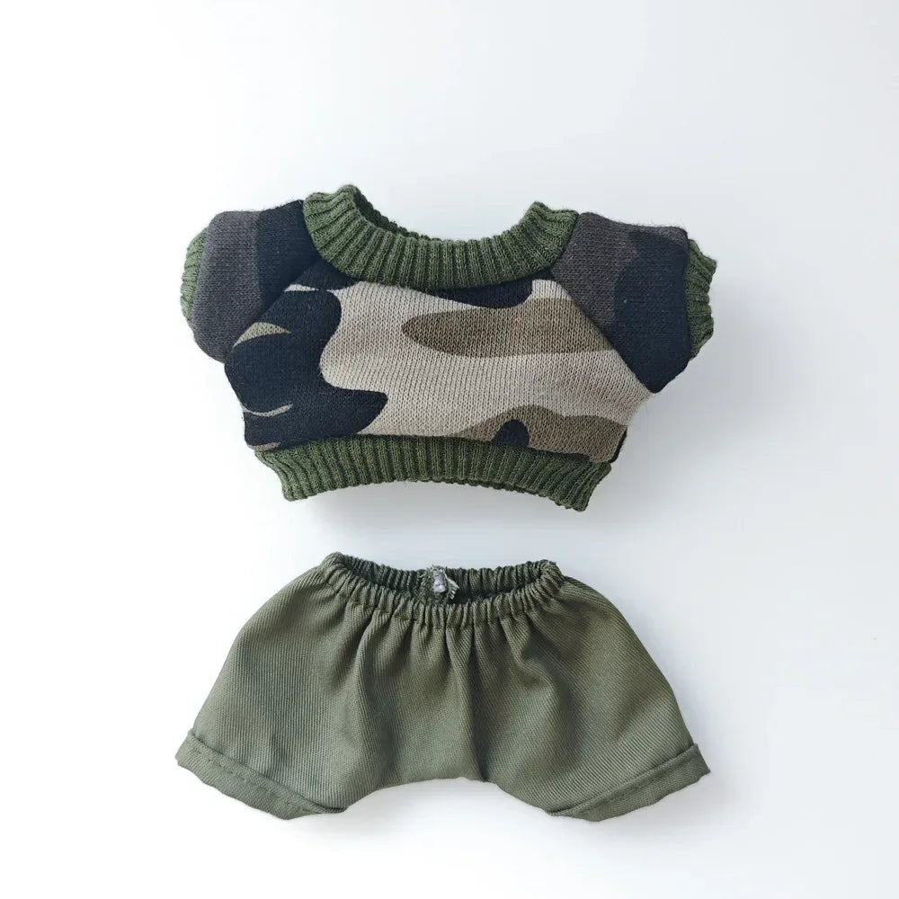 Labubu 3.0 Ropa Trendy Camouflage Suit Set for Labubu Fashion Outfit Cute Doll Clothes