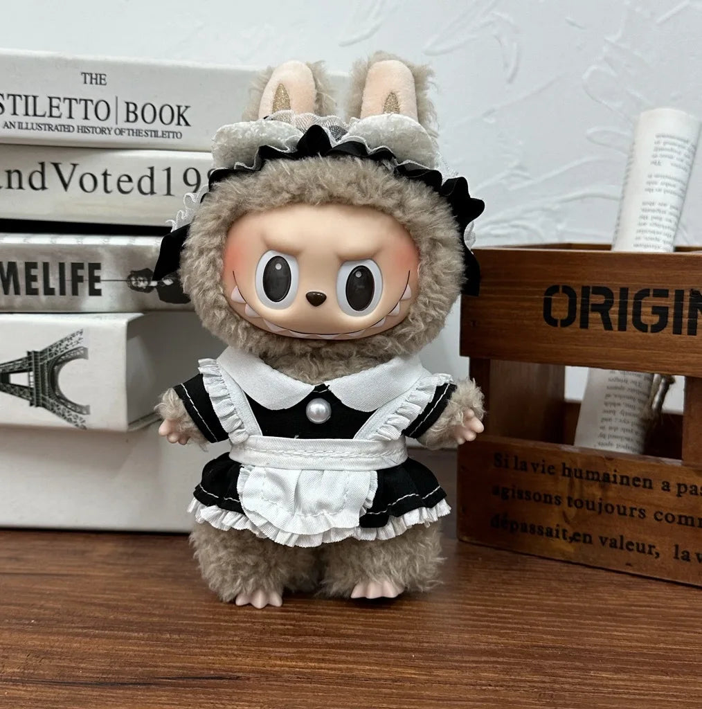 Labubu Clothes Doll Clothing Fashion Overalls, V1 V2 Doll Clothing Accessories, Labubu Clothes Designer,15/17cm Doll Toy