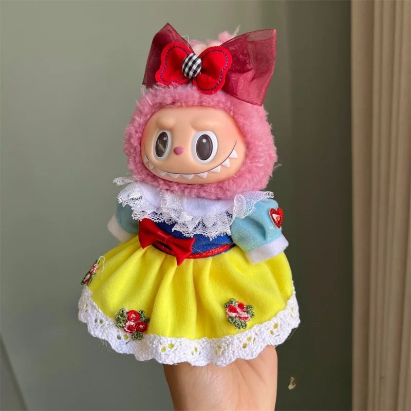 For 17cm Labubu Plush Clothes Outfit Accessories Labubu Luxury Clothes Gift