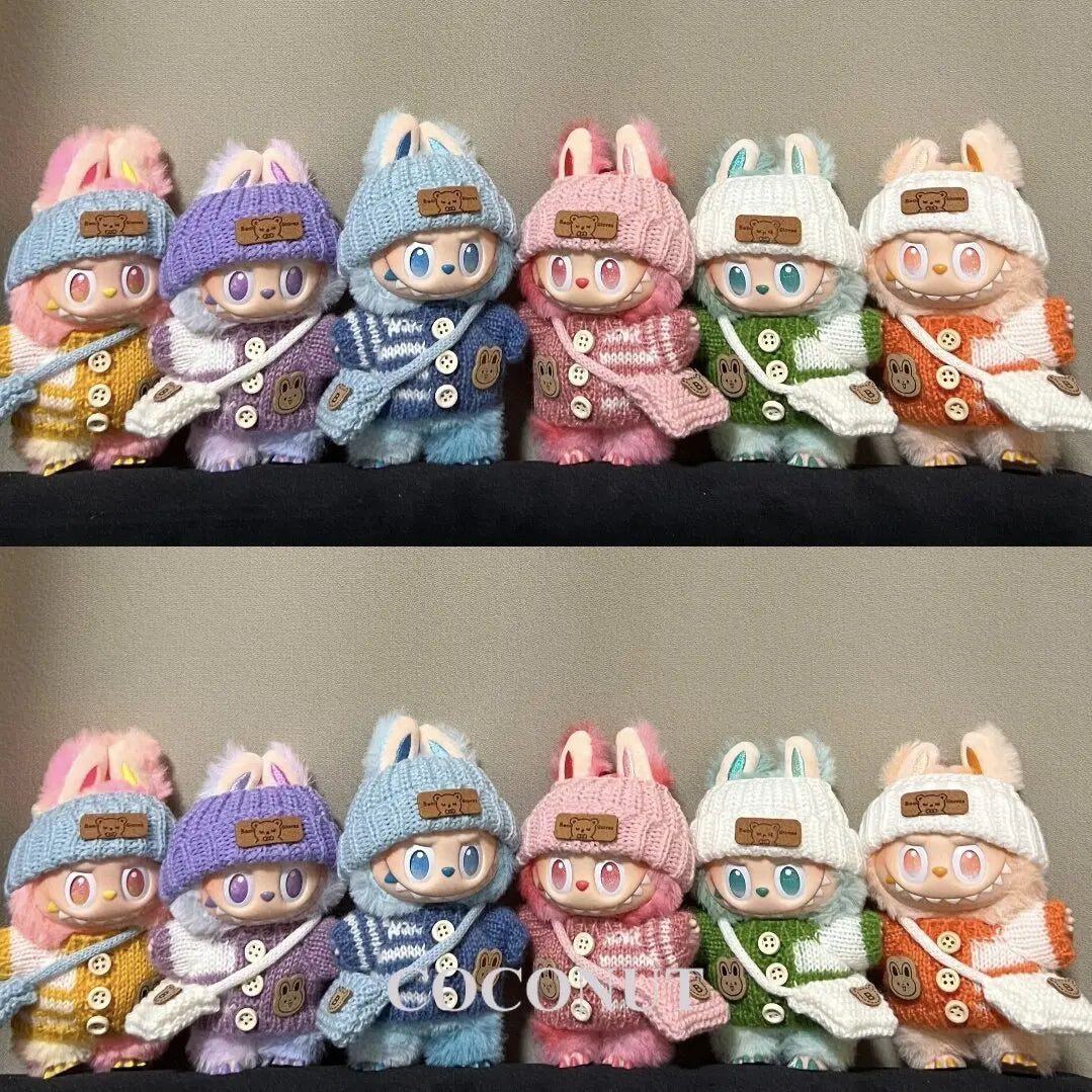 Labubu 3.0 Big into Energy Series Clothes  Labubu Bear Sweater Flanged hat Set Combining fashion & cuteness Labubu Ropa