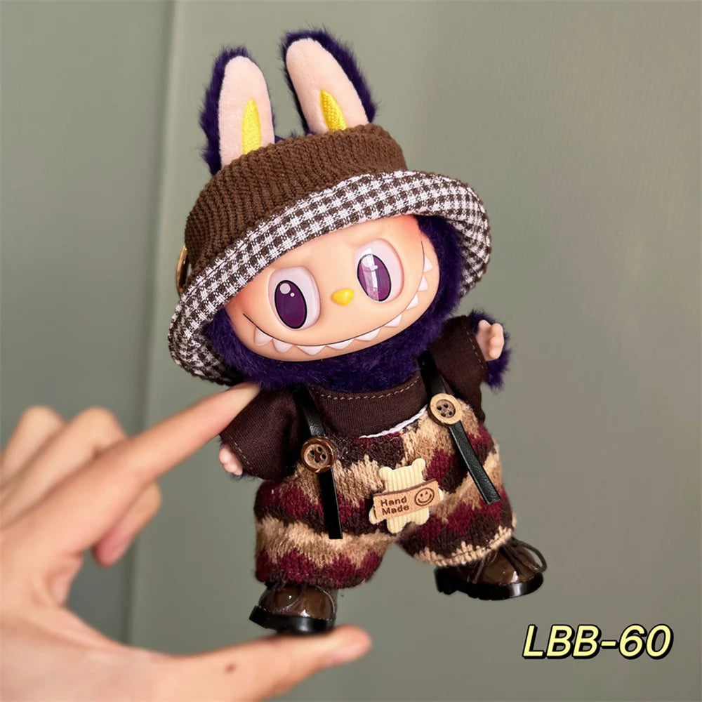 17cm Cute Doll Clothing Labubu Idol Doll Cute Decoration Macaron Clothing Gift Set Accessories