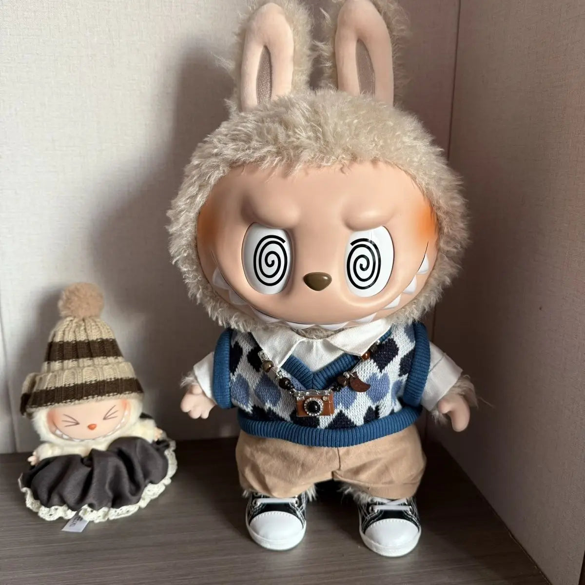 38cm Labubu Velvet Doll Clothes Labubu Doll Set Campus Senior Style Original Doll Clothes Only Doll Clothes Without Children Toy